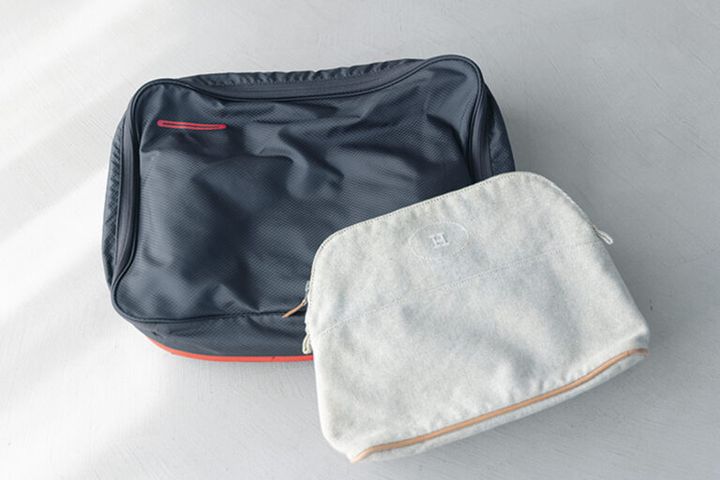 ポーチに分けて収納すれば旅支度も早くて楽