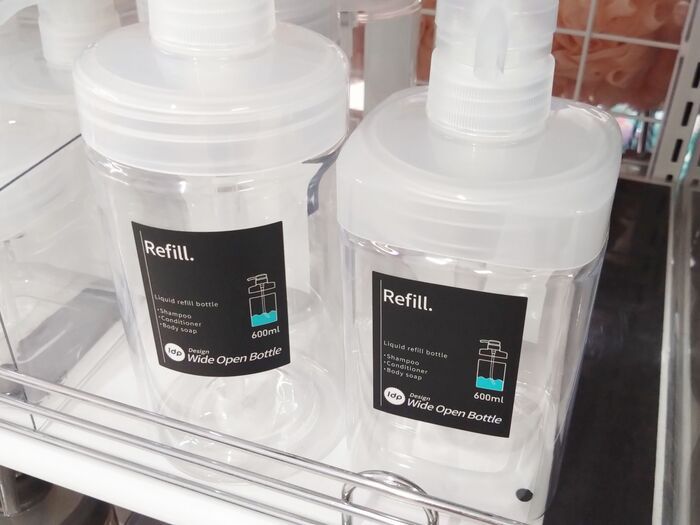 シャンプーの詰替えが秒速で終わる！〈ダイソー広口ボトル〉がホントに優秀すぎました。