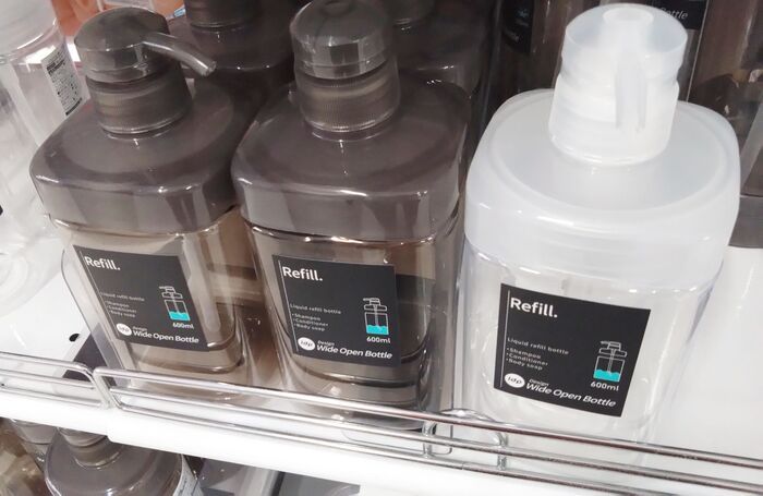 シャンプーの詰替えが秒速で終わる！〈ダイソー広口ボトル〉がホントに優秀すぎました。