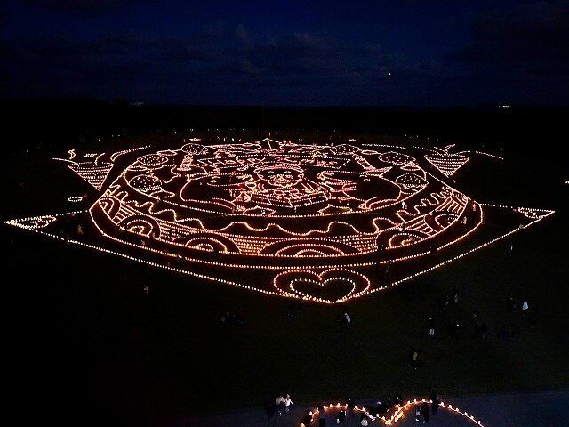 うみなかキャンドルナイト 2024年のキャンドルアート