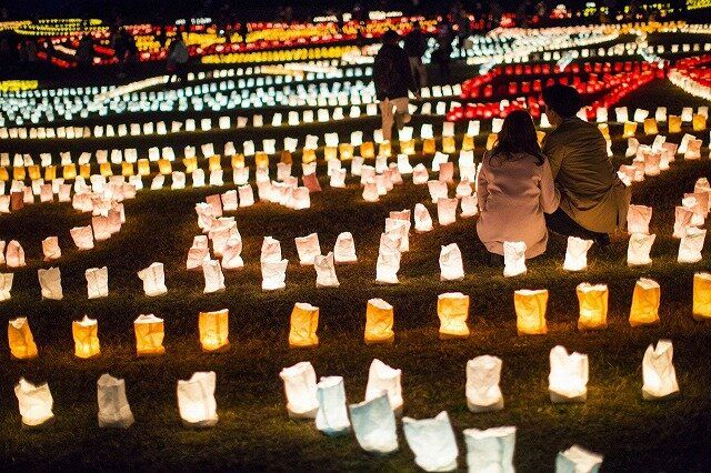 うみなかキャンドルナイト キャンドルアート