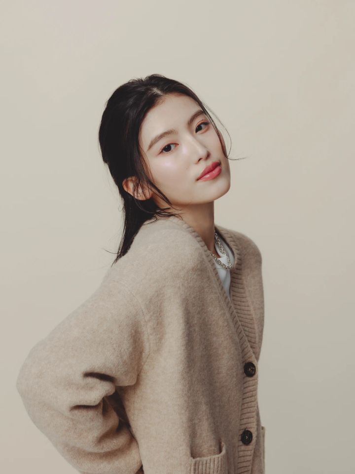 ユニクロ UNIQLO スフレヤーンショートカーディガン ツヤメイク