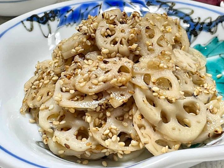 ごぼうのあおさ塩唐揚げ焼き(蓮根のきんぴら)