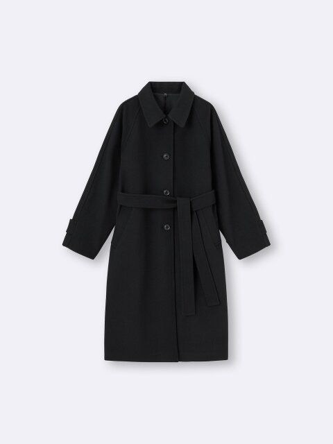 2025冬gu黒女性コージーメルトンバルマカーンコート