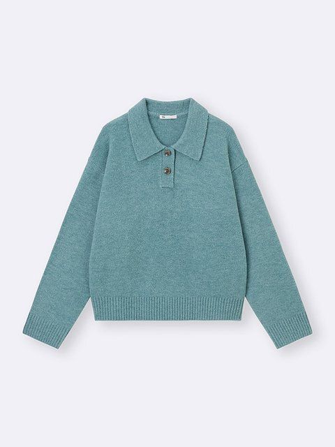 GUのパフニットポロシャツ