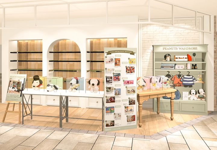 Afternoon Tea歴代コスチュームのスヌーピーのぬいぐるみが勢ぞろいイベント