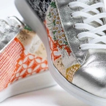 着物をアップサイクルした本革スニーカー「和魂」誕生！セミオーダーで自分好みに