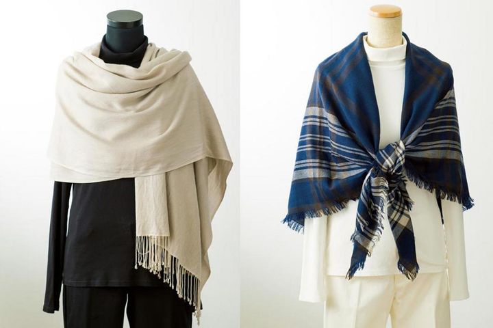 【ストールの巻き方2選】暖かくておしゃれ！「シンプルドレープ」と「セーラー結び」