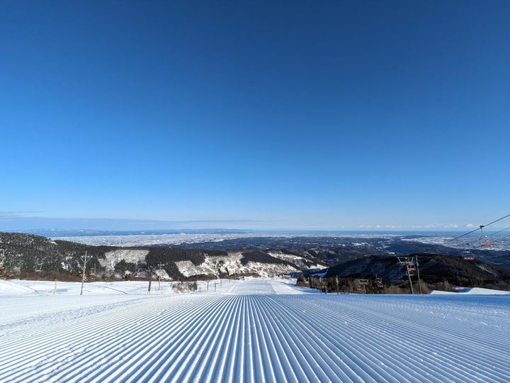 フラットで緩やかなゲレンデ