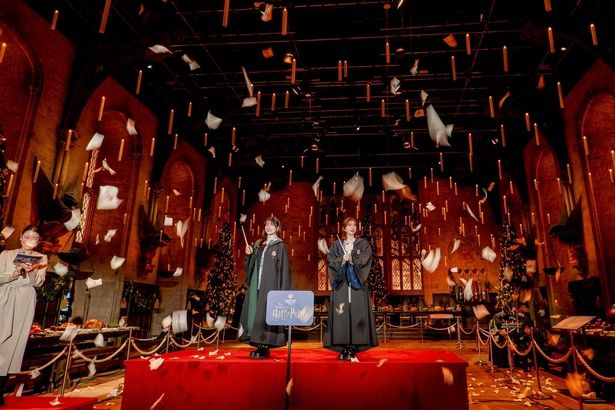 フィナーレでは、2人のホグワーツ魔法魔術学校の入学許可証がひらひらと舞い上がった