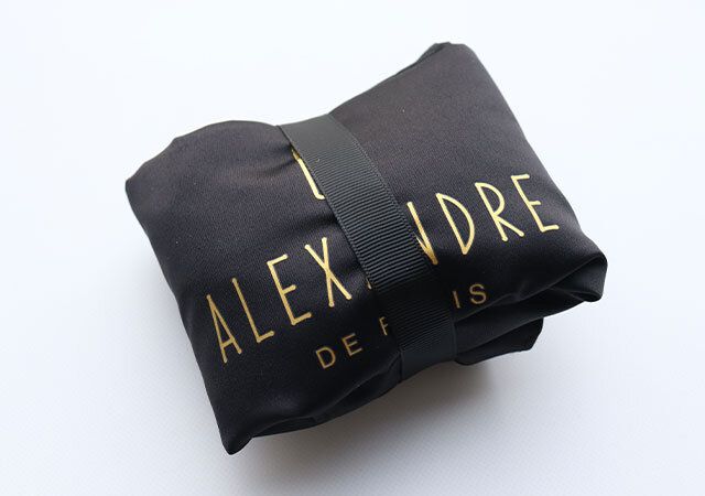 ALEXANDRE DE PARIS[アレクサンドル ドゥ パリ]リボンチャーム＆トートバッグ2点セットトートバッグ畳んだ状態