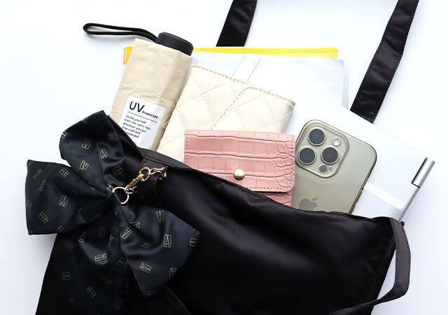 ALEXANDRE DE PARIS[アレクサンドル ドゥ パリ]リボンチャーム＆トートバッグ2点セット使用例