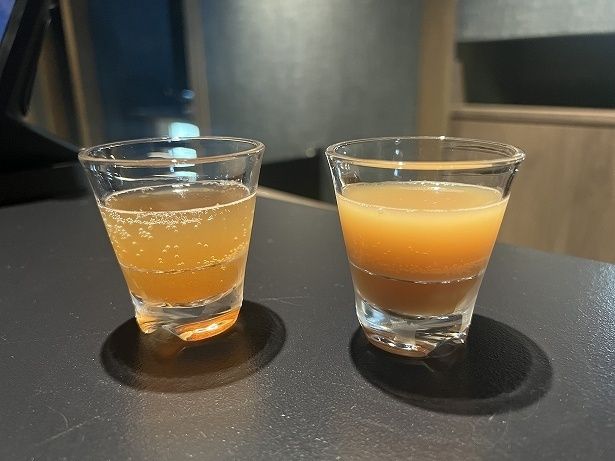 「クラフトコーラ」(左)と「ストロングジンジャー」(右)