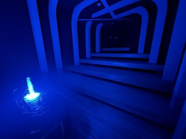 まるでクジラのおなかの中にいるような「鯨サウナ」