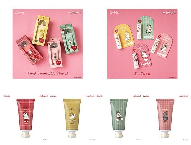 どのにゃんこにする？見た目も香りも違う4種展開。ギフトにもぴったりな、mofusandのハンド＆リップケア (C)mofusand