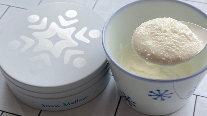 カンロ スノーマロウ アレンジレシピ 粉雪ヨーグルト
