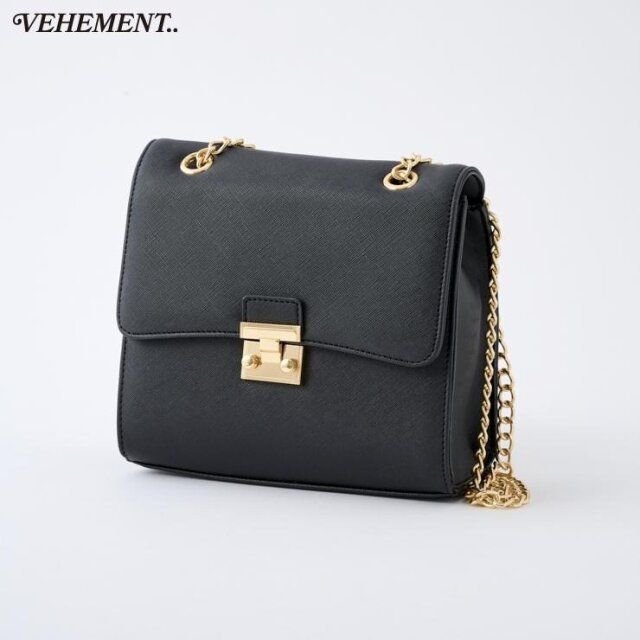 2025しまむら冬高見え黒レディースミニショルダーバッグ