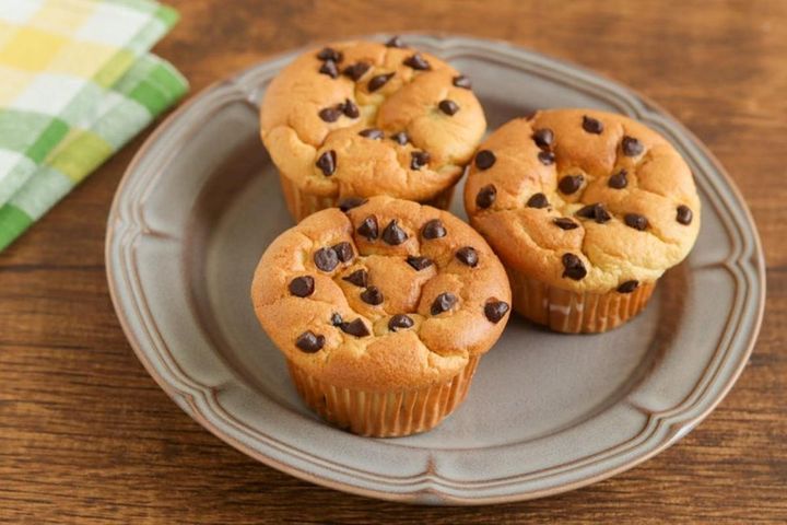 チョコバナナの米粉カップシフォンケーキ