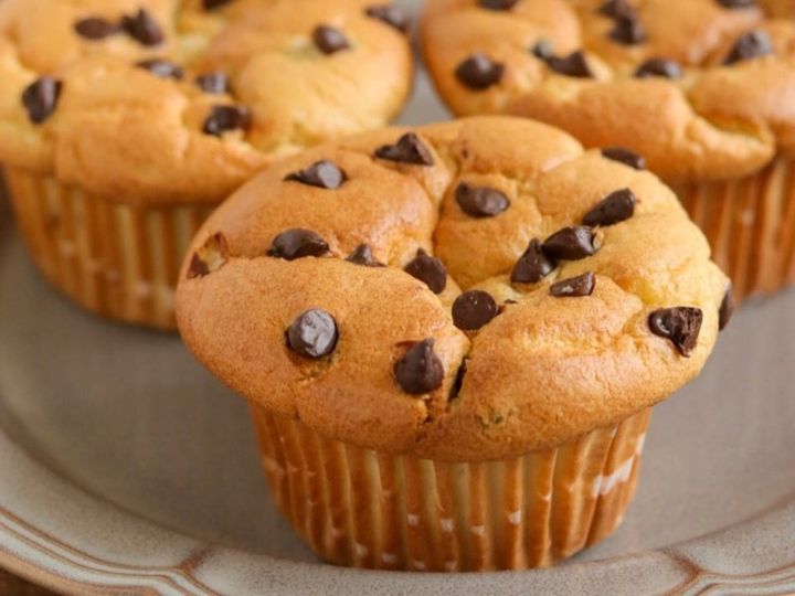 チョコバナナの米粉カップシフォンケーキ