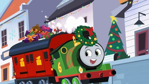 緑の小さな機関車パーシー。普段はちょっぴり怖がりだが、今作ではラップを披露する意外な一面を見せ、主役級の大活躍を見せる