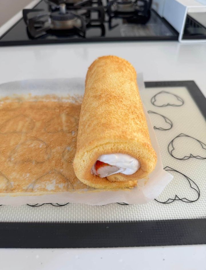 卵ひとつ分で作るロールケーキ