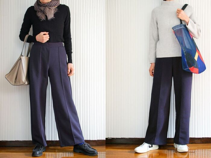 【ユニクロ：シー】カジュアルすぎないキレイめスウェットパンツが40代に大好評♡オフィスでも履けちゃいます！