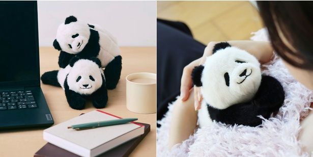 ぬいぐるみポーチはデスクの上においても抱きかかえてもかわいい