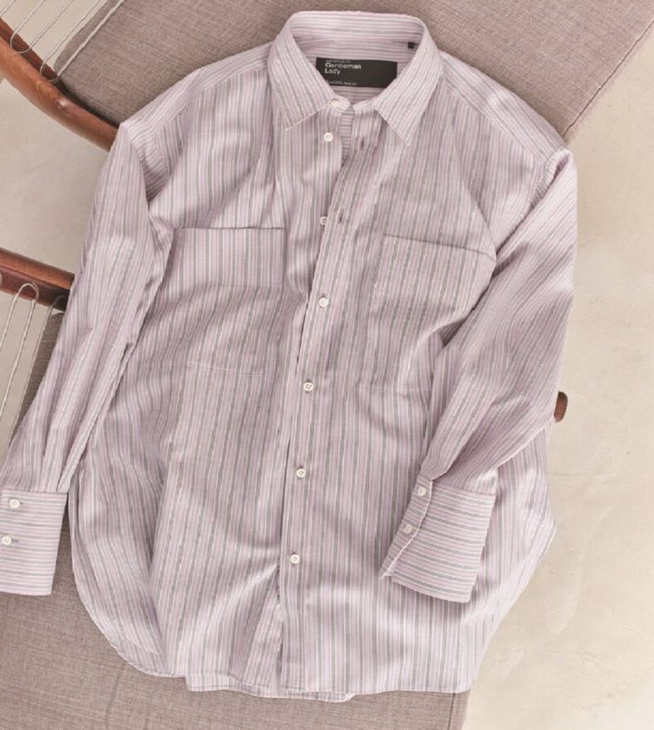 ストライプ柄でマニッシュに