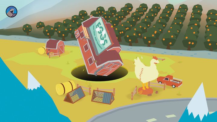 どんどん広がる穴にモノを落とす爽快感でリフレッシュ！