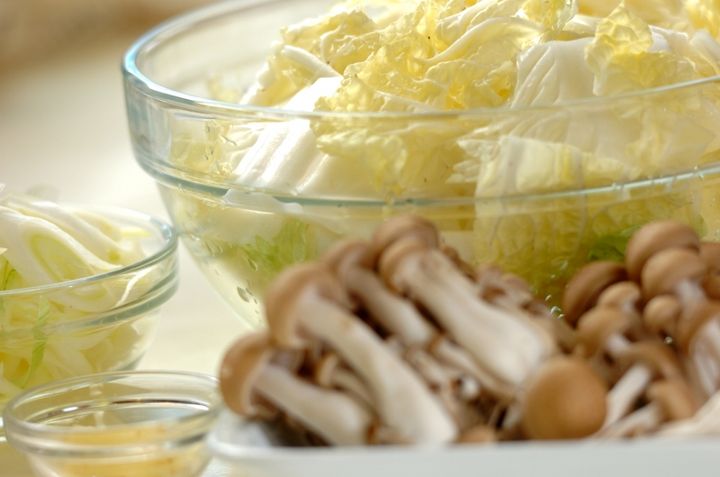 豚しゃぶと白菜の蒸し煮の下準備2