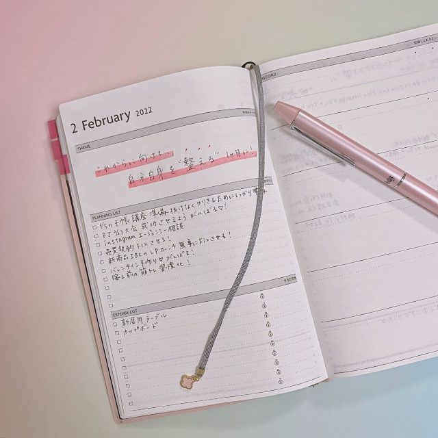 振り返りを書いた手帳