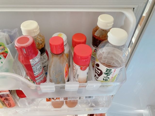 ダイソーバスケット収納の仕切り 冷蔵庫