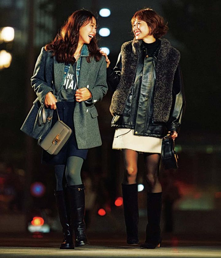 40代 ミニスカートコーデ