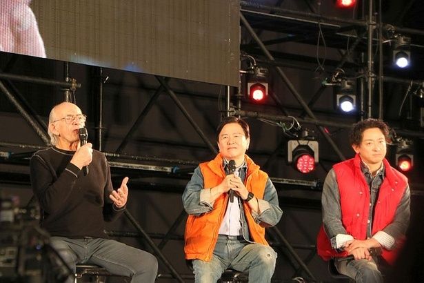 ロイドさん、三ツ矢雄二さん、山本耕史さん(写真左から)