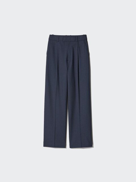 2025ユニクロ冬女性おすすめタックワイドパンツ