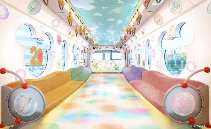 ダッフィー＆フレンズ・カラフルハピネス・ライナー 内装画像_6両目