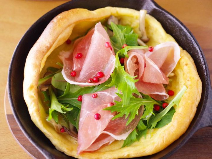 「生ハムときのこのダッチベイビー」レシピ07