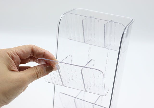 高さ調節できるペンスタンド 棚板位置の変更