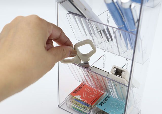 高さ調節できるペンスタンド 小物収納