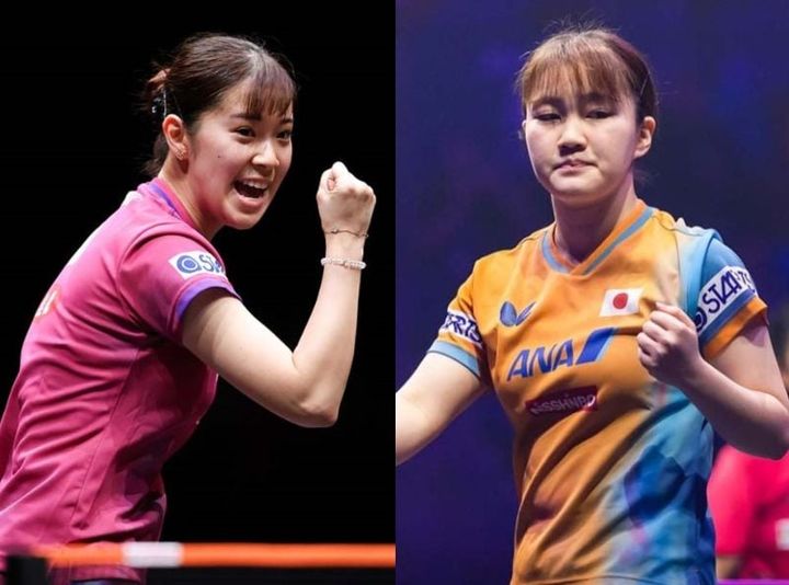 長﨑美柚、大藤沙月（C）WTT