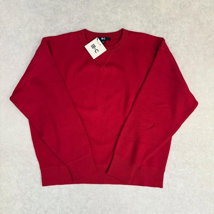 スムースコットンクルーネックセーター