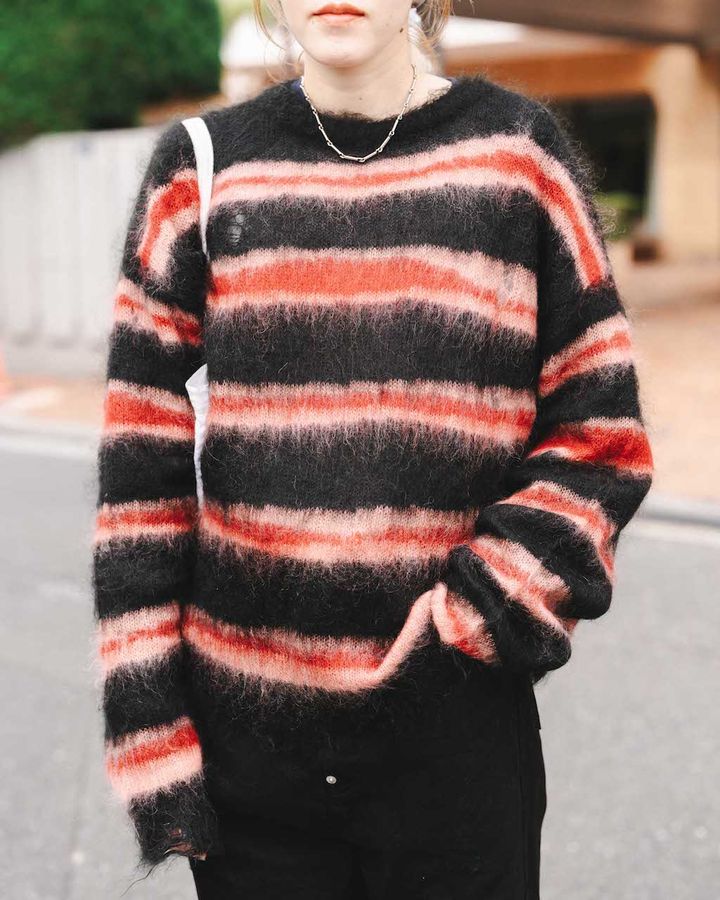 “ニット”が主役の冬コーデ5選。トレンドカラーや冬らしい柄で旬を楽しむ【TOKYO SNAP】