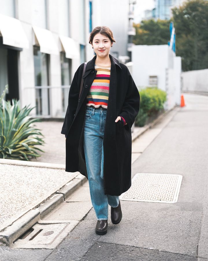 “ニット”が主役の冬コーデ5選。トレンドカラーや冬らしい柄で旬を楽しむ【TOKYO SNAP】