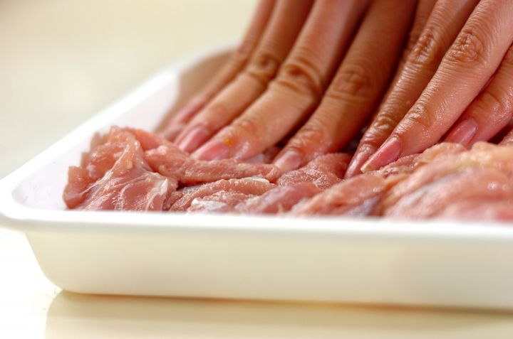 鶏肉のグリル野菜の蒸し煮添えの下準備1