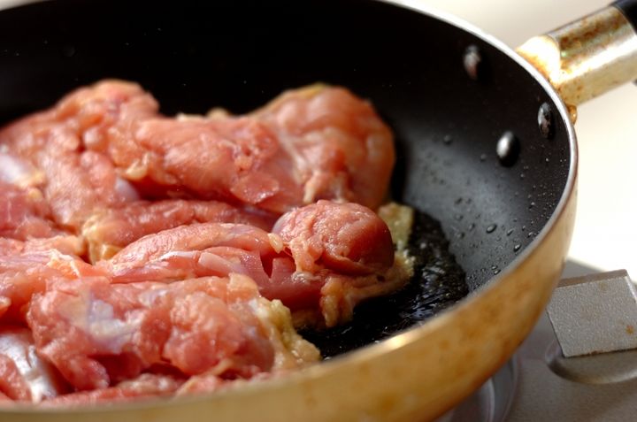 鶏肉のグリル野菜の蒸し煮添えの作り方1