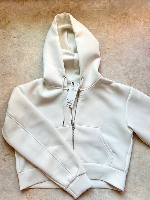 GUパフスウェットフルジップパーカのNATURAL