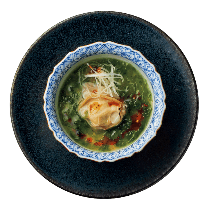 ハマグリの酸辣茶碗蒸し仕立て