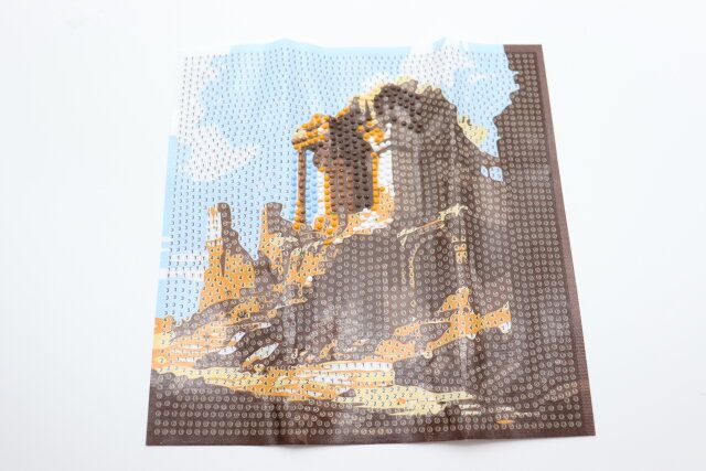 ビーズアートキット絵画（ライオン／建物）