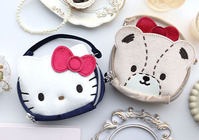 HELLO KITTY×BRILMY リップが縦に収納できる ズボラに優しいミニコスメポーチ