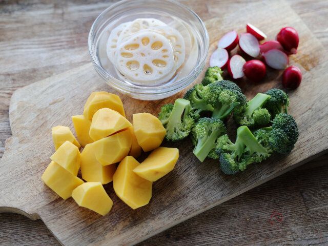 彩り野菜とソーセージのジャーマンポテトの材料